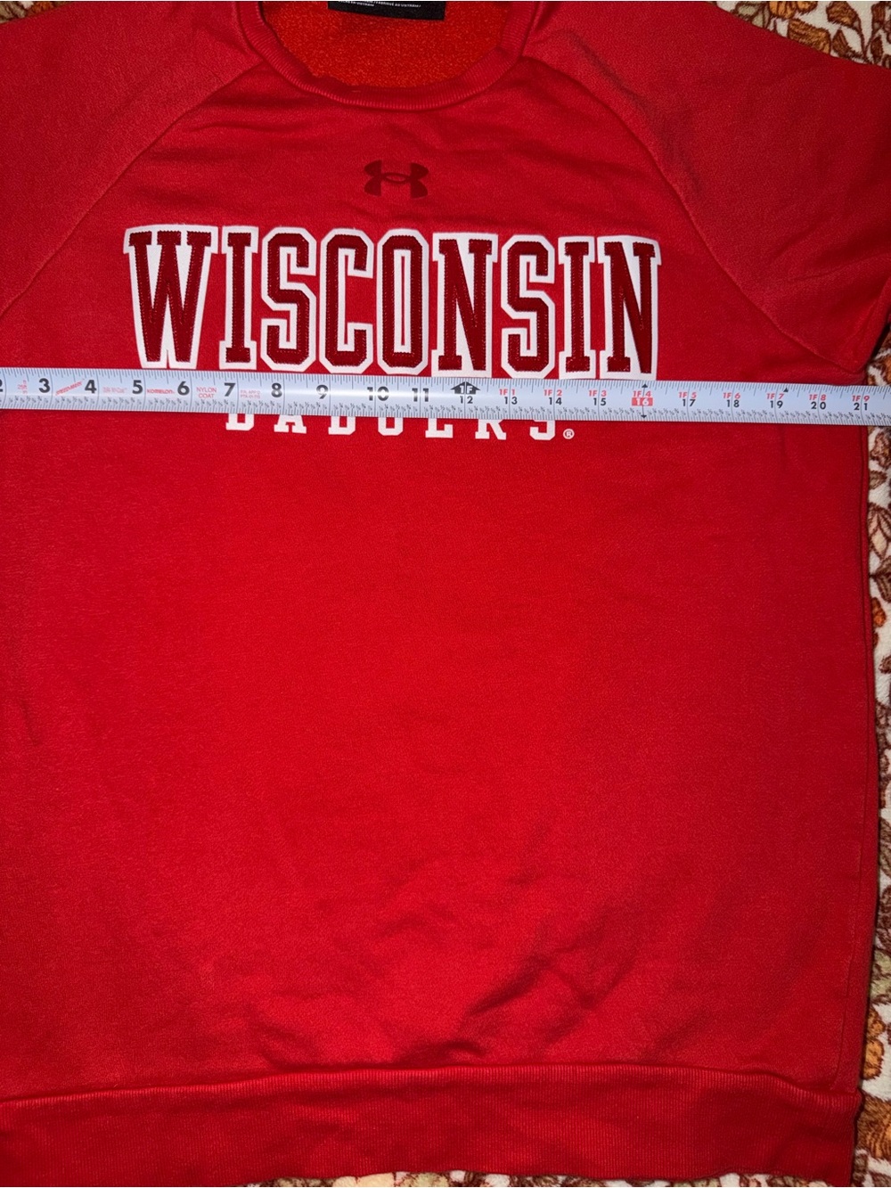 Under Armour Wisconsin Badgers Red Pullover Sweatshirt - Picture 5 of 6
